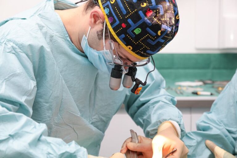 Dr Eric Battista during full-arch surgery for same-day teeth