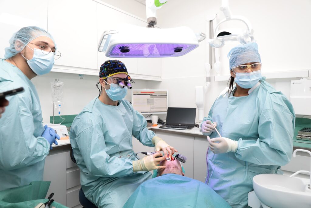 Surgical team at EB Dental working to prevent dry socket